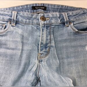 WHITE HOUSE BLACK MARKET Designer Light Blue distressed Grunge denim Jeans(#983)